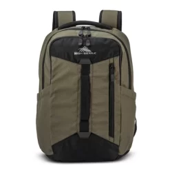 High Sierra Clubs Everyday Reflective Accent Backpack With Tablet Sleeve, Adjustable Shoulder Straps, And Comfort Mesh Back, Olive Green