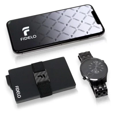 Fidelo RFID Blocking Minimalist Slim Credit Card Holder And Money Clip, 3K Carbon Fiber 1 Fidelo RFID Blocking Minimalist Slim Credit Card Holder And Money Clip, 3K Carbon Fiber