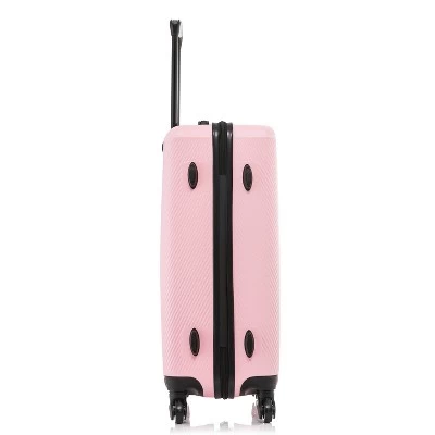 DUKAP Discovery Lightweight Hardside Large Checked Spinner Suitcase - Pink 5 DUKAP Discovery Lightweight Hardside Large Checked Spinner Suitcase - Pink - Image 5