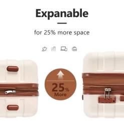 3 PCS Expandable ABS Hard Shell Luggage Set With Spinner Wheels And TSA Lock - ModernLuxe -Professional Travel Storage Supplies Store GUEST ae3f9b81 0740 4ec3 a713 31f2b73bcdc5