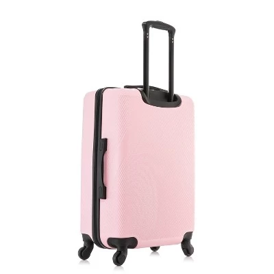 DUKAP Discovery Lightweight Hardside Large Checked Spinner Suitcase - Pink 3 DUKAP Discovery Lightweight Hardside Large Checked Spinner Suitcase - Pink - Image 3