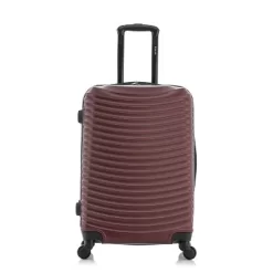 DUKAP Adly Lightweight Hardside Medium Checked Spinner Suitcase