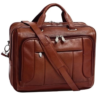 McKlein 15" River West Pebble Grain Calfskin Leather Laptop Bag - Brown 1 McKlein 15" River West Pebble Grain Calfskin Leather Laptop Bag - Brown