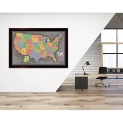 Home Magnetics US Map - XL Gray