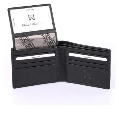 Karla Hanson Men's RFID Leather Bifold Wallet With Coin Pocket 2 Karla Hanson Men's RFID Leather Bifold Wallet With Coin Pocket - Image 2