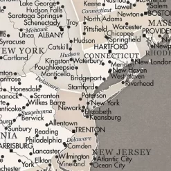 Home Magnetics US Map - L Taupe Tones