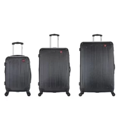 DUKAP Intely Smart 3pc Hardside Checked Luggage Set With Integrated Weight Scale And USB Port