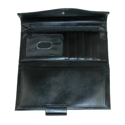 Buxton Women's Leather Long Bifold Organizer Wallet With Floral Emboss 1 Buxton Women's Leather Long Bifold Organizer Wallet With Floral Emboss