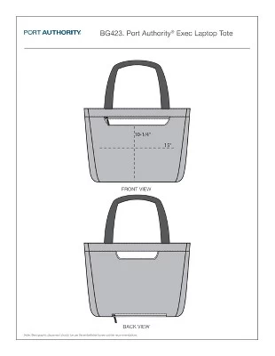 Port Authority Classic Exec Laptop Tote With Faux Leather Trim 6 Port Authority Classic Exec Laptop Tote With Faux Leather Trim - Image 6