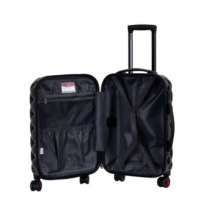 Rockland Quilt 3pc Hardside Polycarbonate Luggage Set - Black 3 Rockland Quilt 3pc Hardside Polycarbonate Luggage Set - Black - Image 3