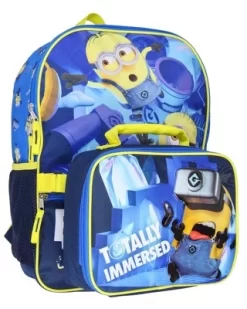 Despicable Me Minions School Travel Backpack And Lunch Box For Kids 2-Piece Set Multicoloured