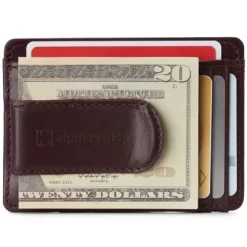 Alpine Swiss Dermot Mens RFID Safe Money Clip Minimalist Wallet Smooth Leather Comes In Gift Box -Professional Travel Storage Supplies Store GUEST cef09c34 5dfe 4685 8ecc 6a7494db91a6