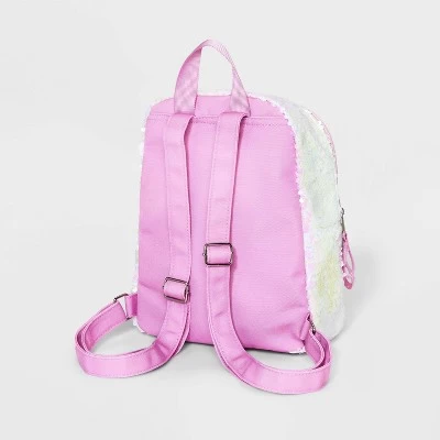 Girls' 10.5" Sequin Llama Backpack - Cat & Jack™ Pink 1 Girls' 10.5" Sequin Llama Backpack - Cat & Jack™ Pink