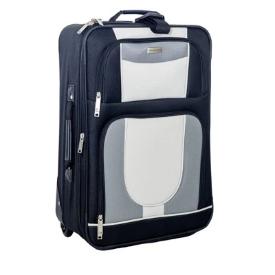 Geoffrey Beene Carnegie 3 Pc Luggage Set, Black W/ Grey 2 Geoffrey Beene Carnegie 3 Pc Luggage Set, Black W/ Grey - Image 2