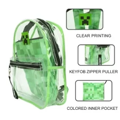 Minecraft 17" Clear Plastic Backpack With Removable Laptop Pocket 7 Minecraft 17" Clear Plastic Backpack With Removable Laptop Pocket -Professional Travel Storage Supplies Store GUEST d3a55617 1dac 42e9 8cc6 f8a60c88d4ce