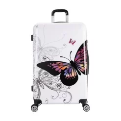 InUSA Lightweight Hardside Large Checked Spinner Suitcase