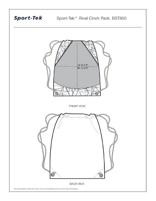 Sport-Tek Rival Cinch Backpack Set 4 Sport-Tek Rival Cinch Backpack Set - Image 4