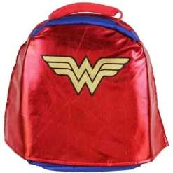 DC Wonder Woman Lunch Box Soft Kit Insulated Cooler Bag With Cape Blue