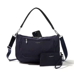 Baggallini Women's Modern Everywhere Half Moon Messenger -Professional Travel Storage Supplies Store GUEST e54d08e2 2228 4485 a20b 832d63bee551