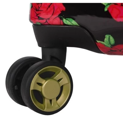 Betsey Johnson Expandable Hardside Large Checked Spinner Suitcase 2 Betsey Johnson Expandable Hardside Large Checked Spinner Suitcase - Image 2