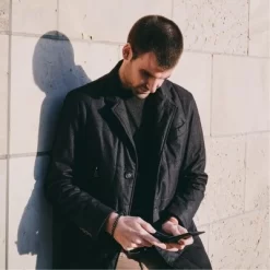 DONBOLSO Slim Leather Bifold Wallet Leather Minimalist Wallet For Men, Vintage Black -Professional Travel Storage Supplies Store GUEST ef247ab5 15d9 4552 9371 e7a15f6b4554