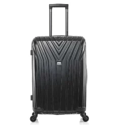 InUSA Vasty Lightweight Hardside Medium Checked Spinner Suitcase