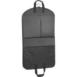 Front Page 29 WallyBags 40" Deluxe Travel Garment Bag With Two Pockets, Black